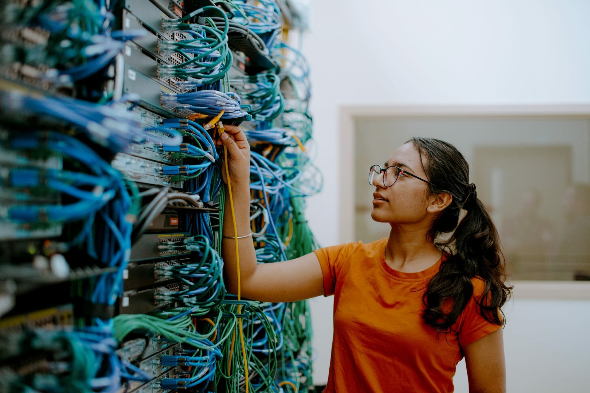Supreme System engineer working on network infrastructure
